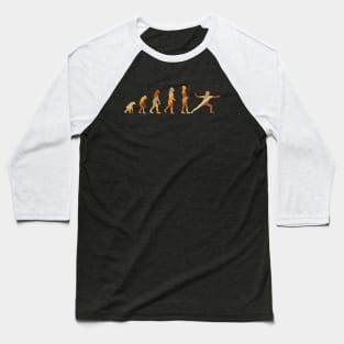 Evolution of Man Fencing Baseball T-Shirt